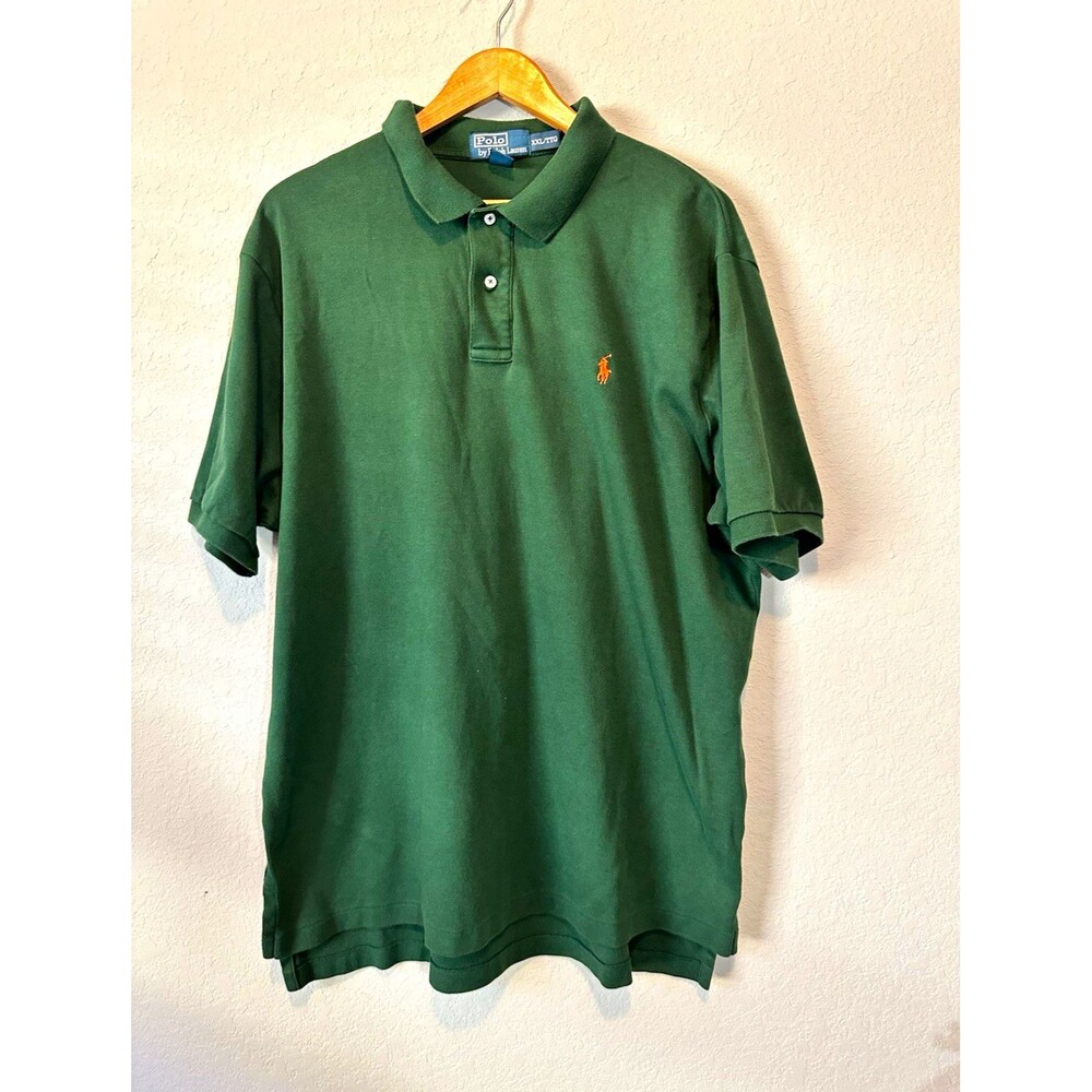 Polo by Ralph Lauren Men's Green 2XL Classic Fit Cotton Knit Golf Polo Shirt